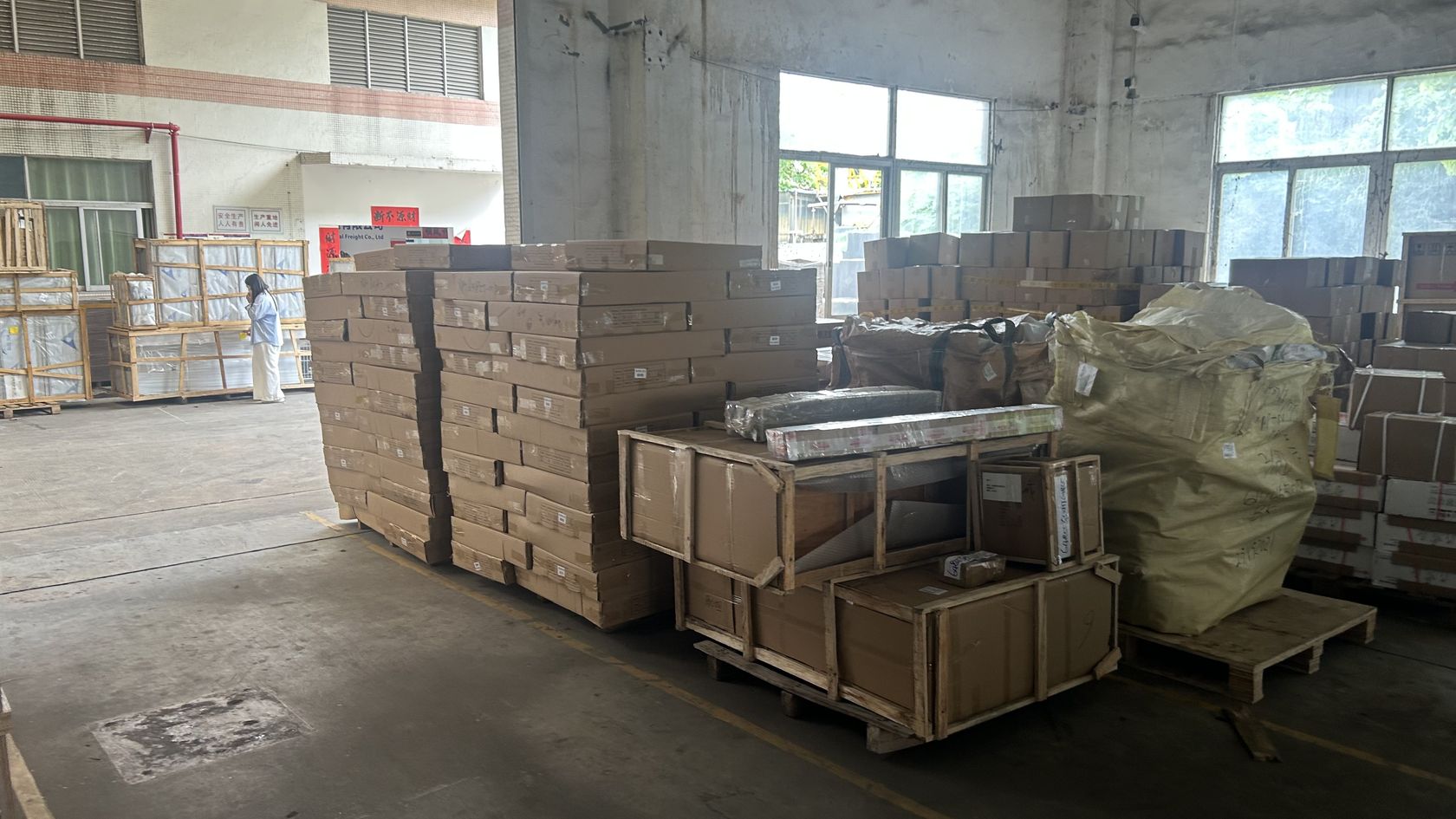 Warehouse team preparing shipment